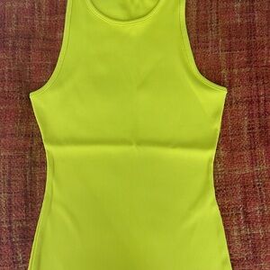 WHBM Ribbed Stretch Tank Yellow SzM